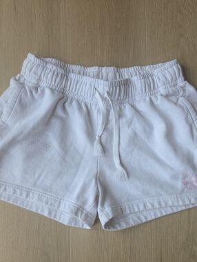 Champion White Drawstring Elastic-Waist Athletic Shorts